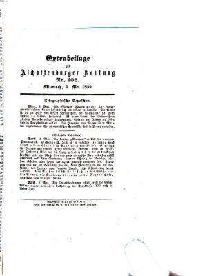 Aschaffenburger Zeitung Mittwoch 4. Mai 1859