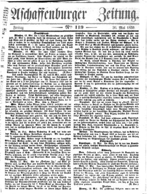 Aschaffenburger Zeitung Freitag 20. Mai 1859