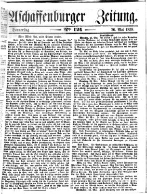 Aschaffenburger Zeitung Donnerstag 26. Mai 1859