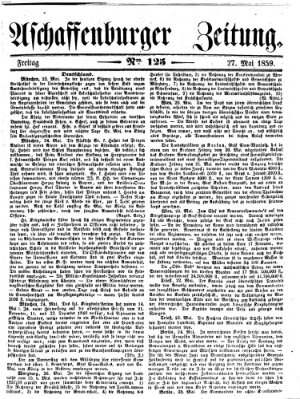 Aschaffenburger Zeitung Freitag 27. Mai 1859