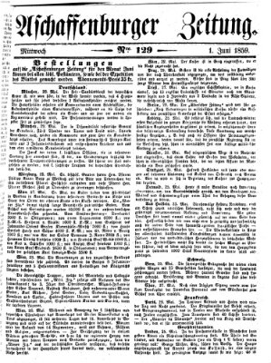 Aschaffenburger Zeitung Mittwoch 1. Juni 1859