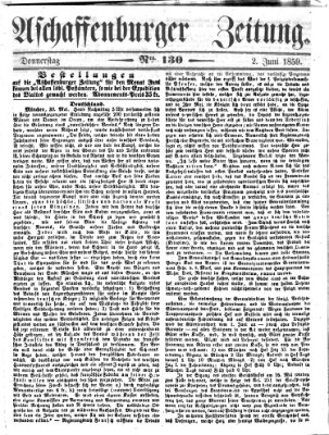 Aschaffenburger Zeitung Donnerstag 2. Juni 1859