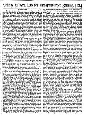 Aschaffenburger Zeitung Samstag 11. Juni 1859