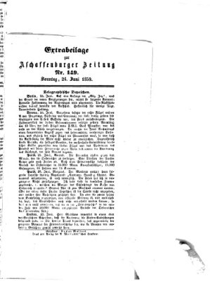 Aschaffenburger Zeitung Sonntag 26. Juni 1859