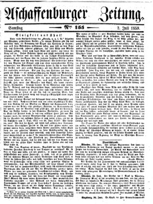 Aschaffenburger Zeitung Samstag 2. Juli 1859