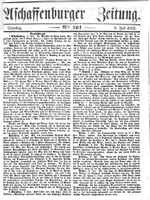 Aschaffenburger Zeitung Samstag 9. Juli 1859