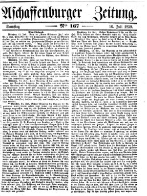 Aschaffenburger Zeitung Samstag 16. Juli 1859