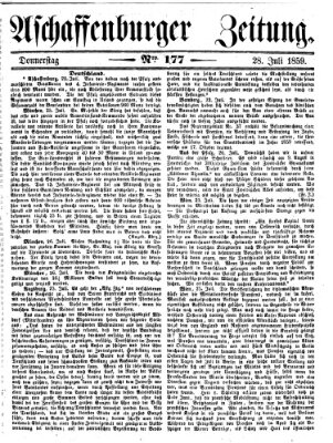 Aschaffenburger Zeitung Donnerstag 28. Juli 1859