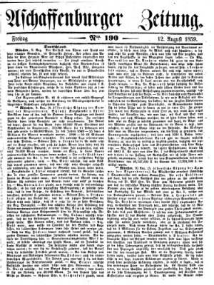 Aschaffenburger Zeitung Freitag 12. August 1859