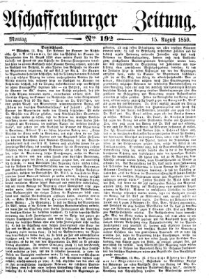 Aschaffenburger Zeitung Montag 15. August 1859