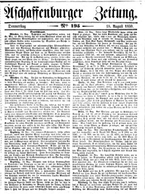 Aschaffenburger Zeitung Donnerstag 18. August 1859