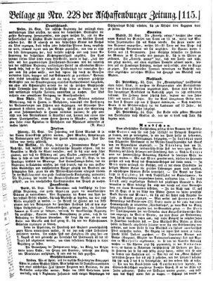 Aschaffenburger Zeitung Montag 26. September 1859