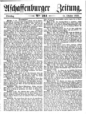 Aschaffenburger Zeitung Dienstag 11. Oktober 1859