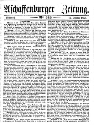 Aschaffenburger Zeitung Mittwoch 12. Oktober 1859