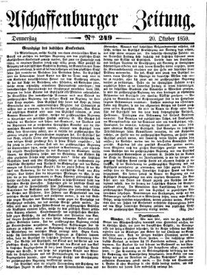 Aschaffenburger Zeitung Donnerstag 20. Oktober 1859