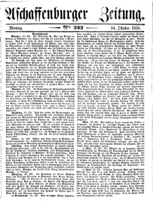 Aschaffenburger Zeitung Montag 24. Oktober 1859