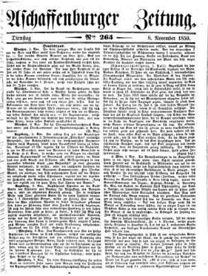 Aschaffenburger Zeitung Dienstag 8. November 1859