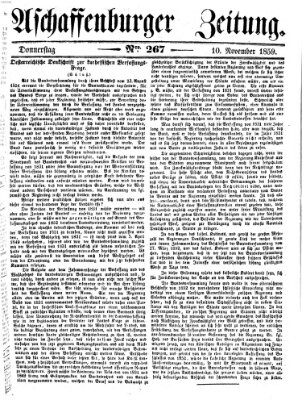 Aschaffenburger Zeitung Donnerstag 10. November 1859