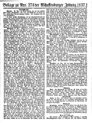 Aschaffenburger Zeitung Freitag 18. November 1859