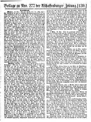 Aschaffenburger Zeitung Dienstag 22. November 1859