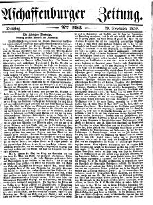 Aschaffenburger Zeitung Dienstag 29. November 1859