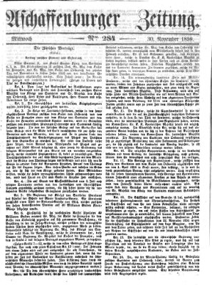 Aschaffenburger Zeitung Mittwoch 30. November 1859