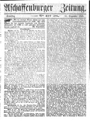 Aschaffenburger Zeitung Samstag 31. Dezember 1859