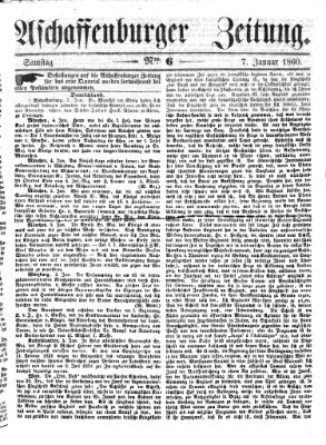 Aschaffenburger Zeitung Samstag 7. Januar 1860