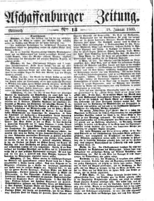 Aschaffenburger Zeitung Mittwoch 18. Januar 1860