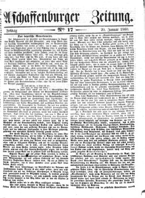 Aschaffenburger Zeitung Freitag 20. Januar 1860