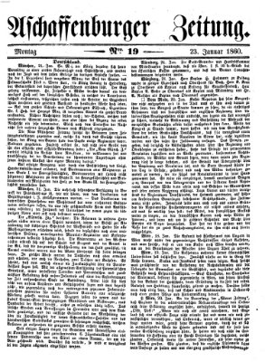 Aschaffenburger Zeitung Montag 23. Januar 1860