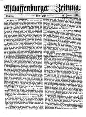 Aschaffenburger Zeitung Dienstag 24. Januar 1860