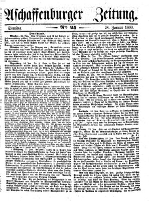 Aschaffenburger Zeitung Samstag 28. Januar 1860