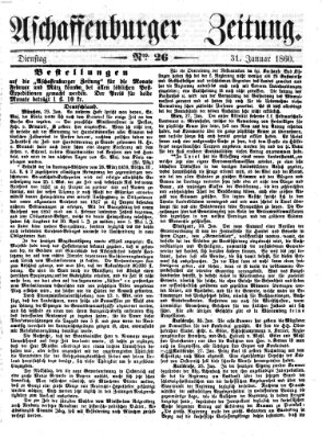 Aschaffenburger Zeitung Dienstag 31. Januar 1860