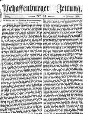 Aschaffenburger Zeitung Freitag 10. Februar 1860