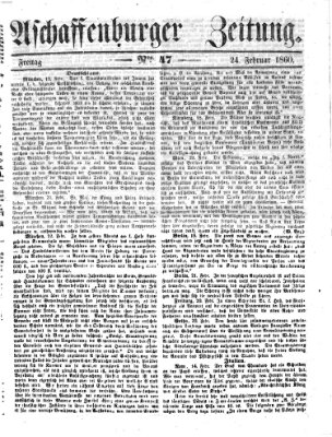 Aschaffenburger Zeitung Freitag 24. Februar 1860