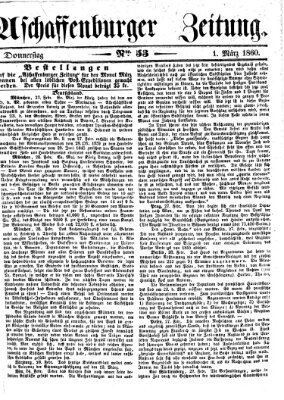 Aschaffenburger Zeitung Donnerstag 1. März 1860