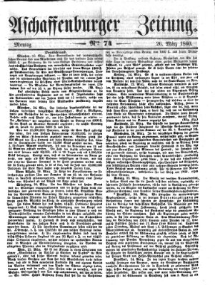 Aschaffenburger Zeitung Montag 26. März 1860