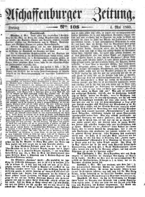 Aschaffenburger Zeitung Freitag 4. Mai 1860