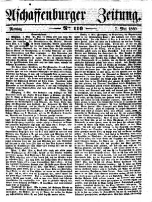 Aschaffenburger Zeitung Montag 7. Mai 1860