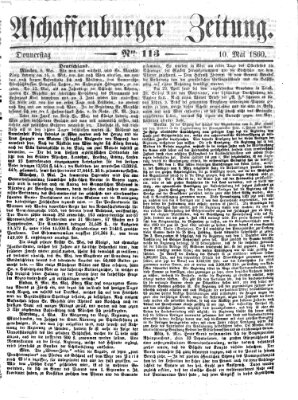 Aschaffenburger Zeitung Donnerstag 10. Mai 1860