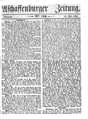 Aschaffenburger Zeitung Mittwoch 16. Mai 1860