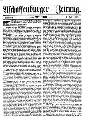 Aschaffenburger Zeitung Mittwoch 4. Juli 1860