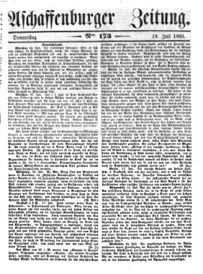 Aschaffenburger Zeitung Donnerstag 19. Juli 1860