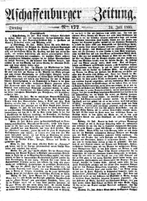 Aschaffenburger Zeitung Dienstag 24. Juli 1860