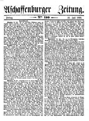 Aschaffenburger Zeitung Freitag 27. Juli 1860