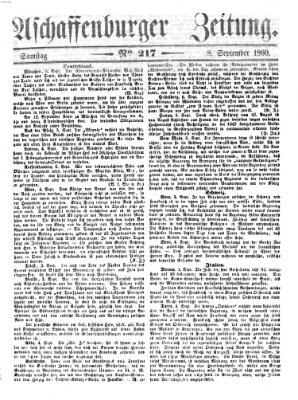 Aschaffenburger Zeitung Samstag 8. September 1860