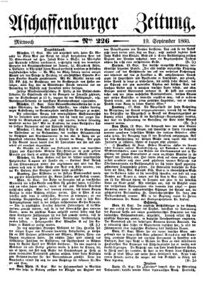 Aschaffenburger Zeitung Mittwoch 19. September 1860