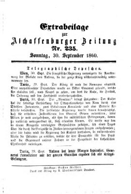 Aschaffenburger Zeitung Sonntag 30. September 1860