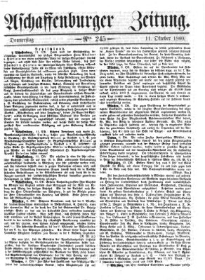 Aschaffenburger Zeitung Donnerstag 11. Oktober 1860